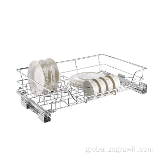 Pantry Unit Bowl Basket Wire OEM Pantry Unit Pull Out Kitchen Cabinet Four Sides Bowl Wire Basket Metal Wire Basket Manufactory